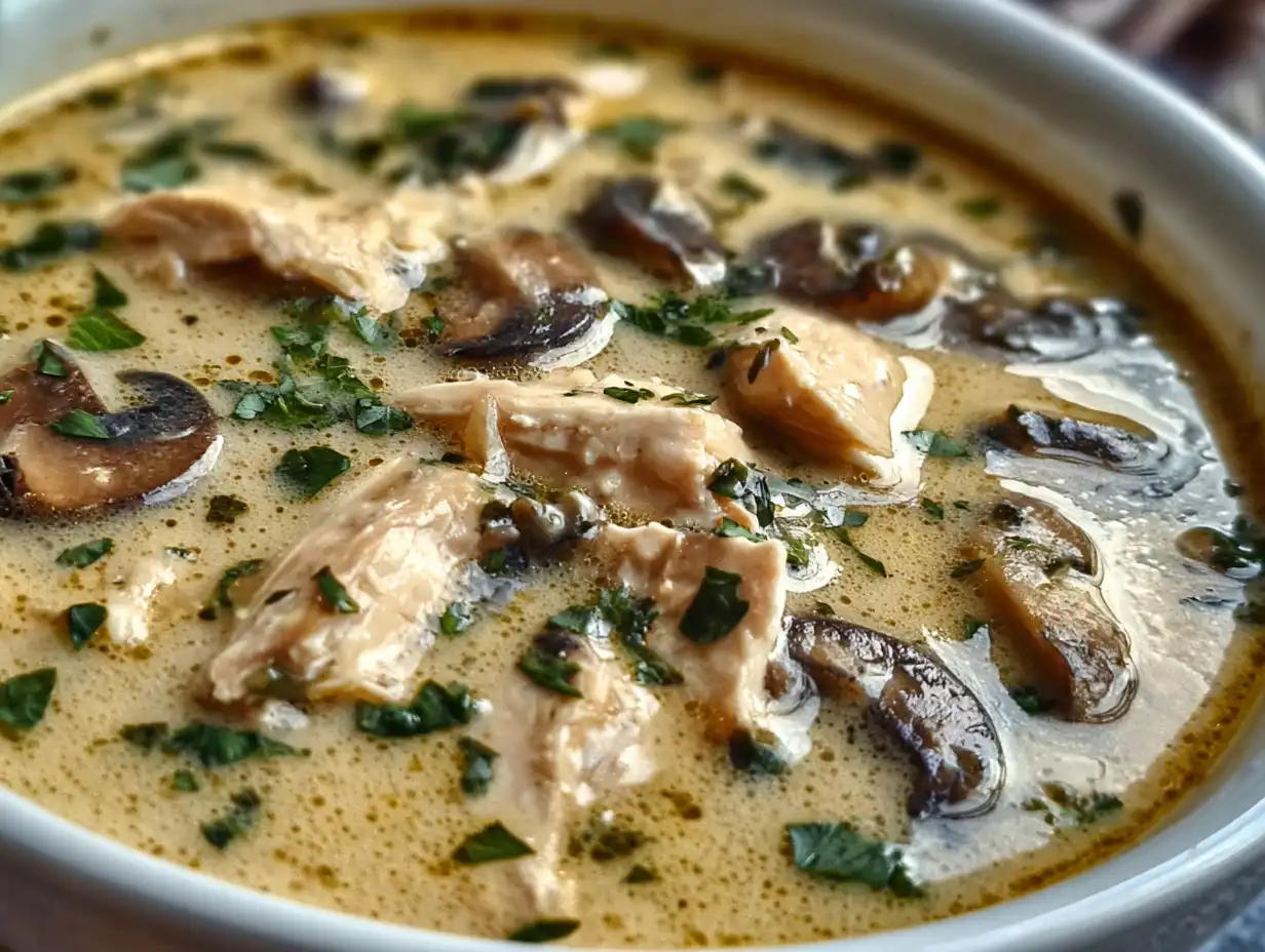 Clean Chicken Mushroom Soup The Ultimate Healthy & Comforting Bowl 1 Chicken Mushroom Soup