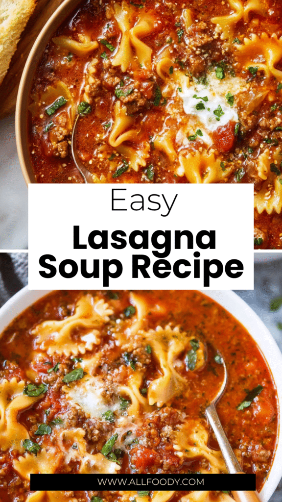 easy lasagna soup recipe one pot comfort food