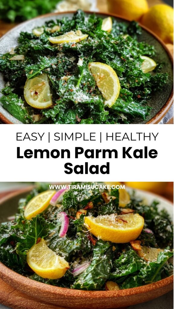 Lemon Parm Kale Salad Bright, Fresh & Packed with Flavor 2 lemon parm kale salad gluten free healthy
