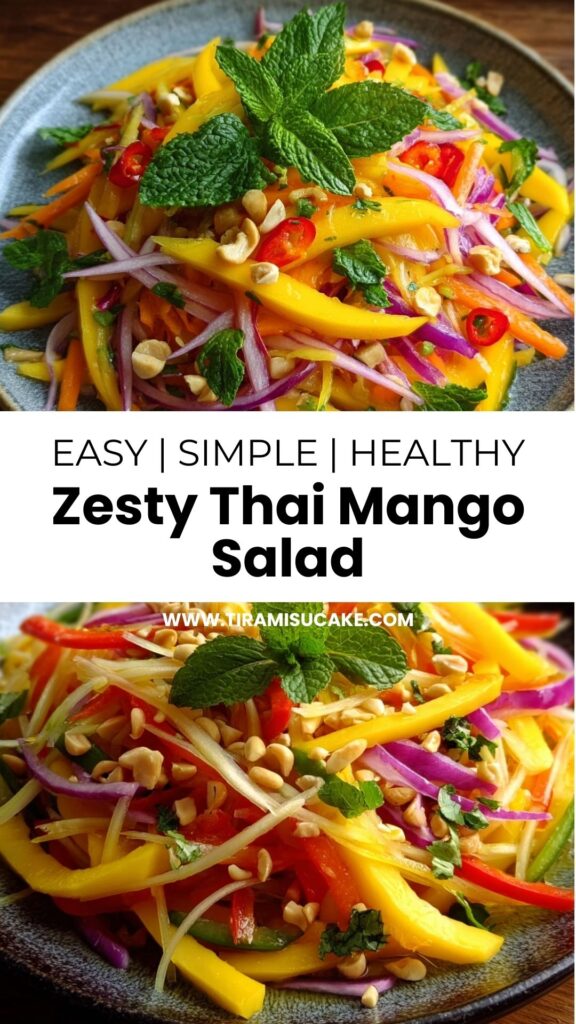 Zesty Crunchy Thai Mango Salad Bright, Fresh & Explosively Flavorful 2 zesty thai mango salad gluten free crunchy
