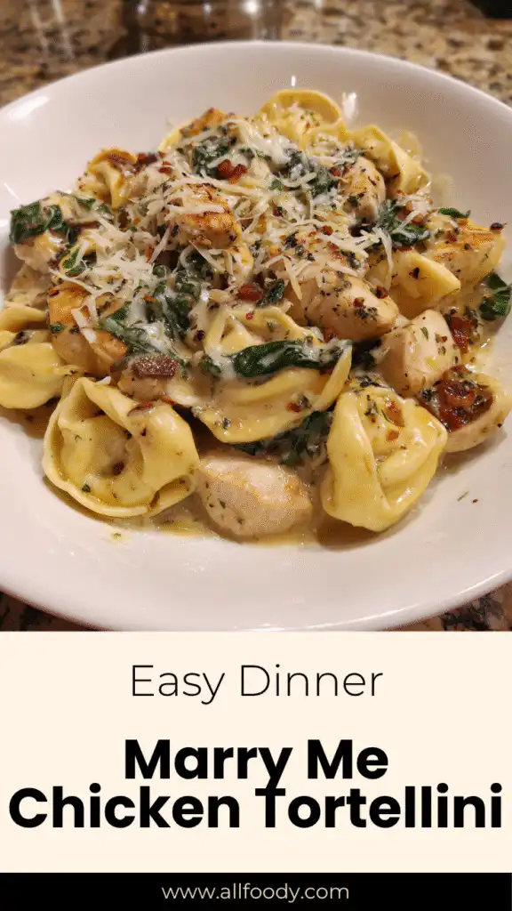 Cooking chicken tortellini in creamy sauce