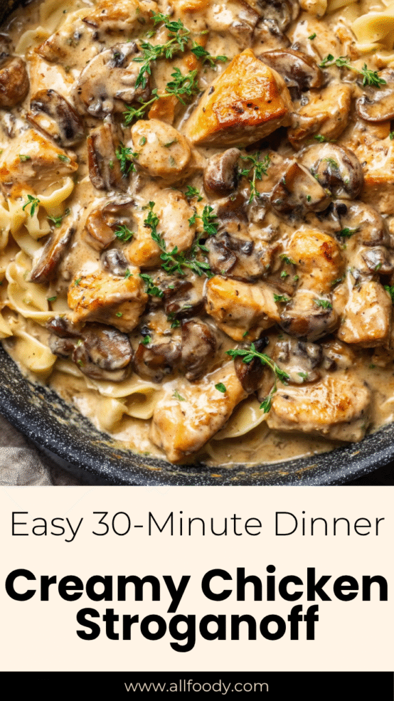 easy creamy chicken stroganoff mushroom 30 minute dinner