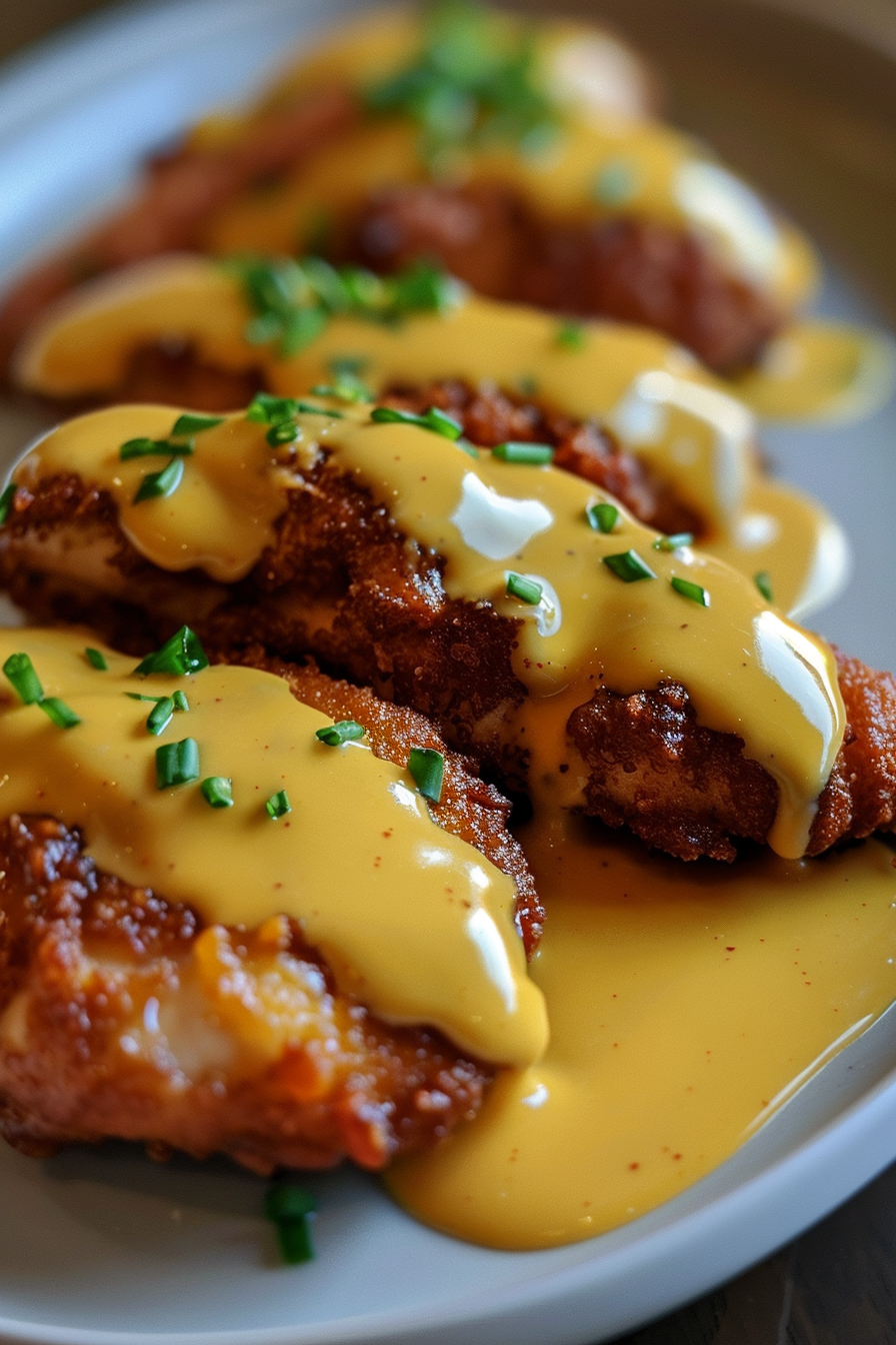 Pretzel Chicken with Mustard-Cheddar Sauce 3 image 1775866873969