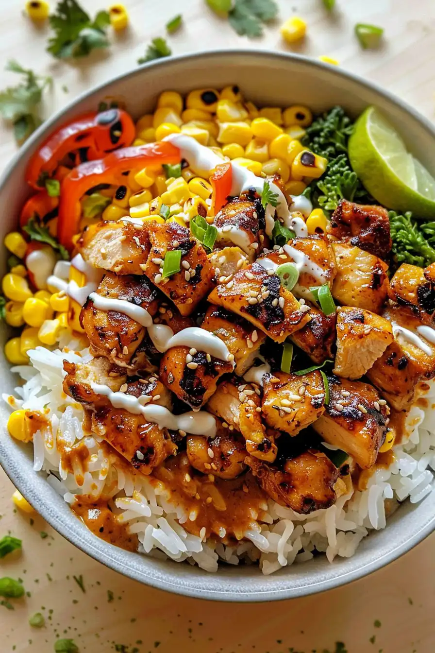 Street Corn Chicken Rice Bowl with Zesty Lime Crema 3 image 1776199024036