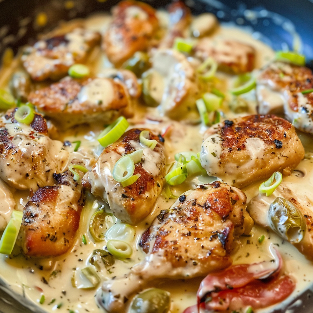 Creamy Pepperoncini Chicken Skillet Recipe