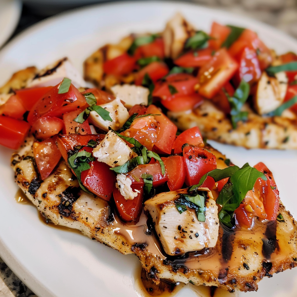 Bruschetta Chicken with Fresh Tomato Mixture