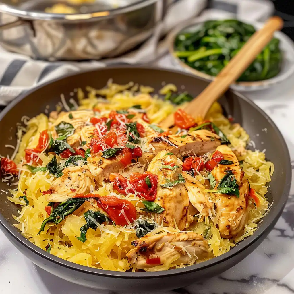 Tuscan Chicken and Spaghetti Squash: A Flavorful, Healthy Twist on Comfort Food 4 Tuscan Chicken and Spaghetti Squash: A Flavorful, Healthy Twist on Comfort Food