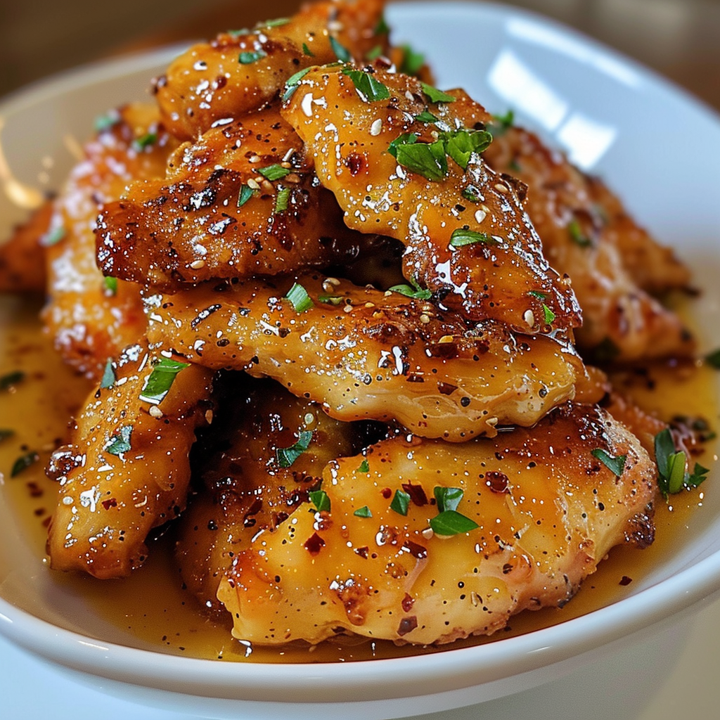 Air Fryer Honey Butter Garlic Chicken Tenders Recipe