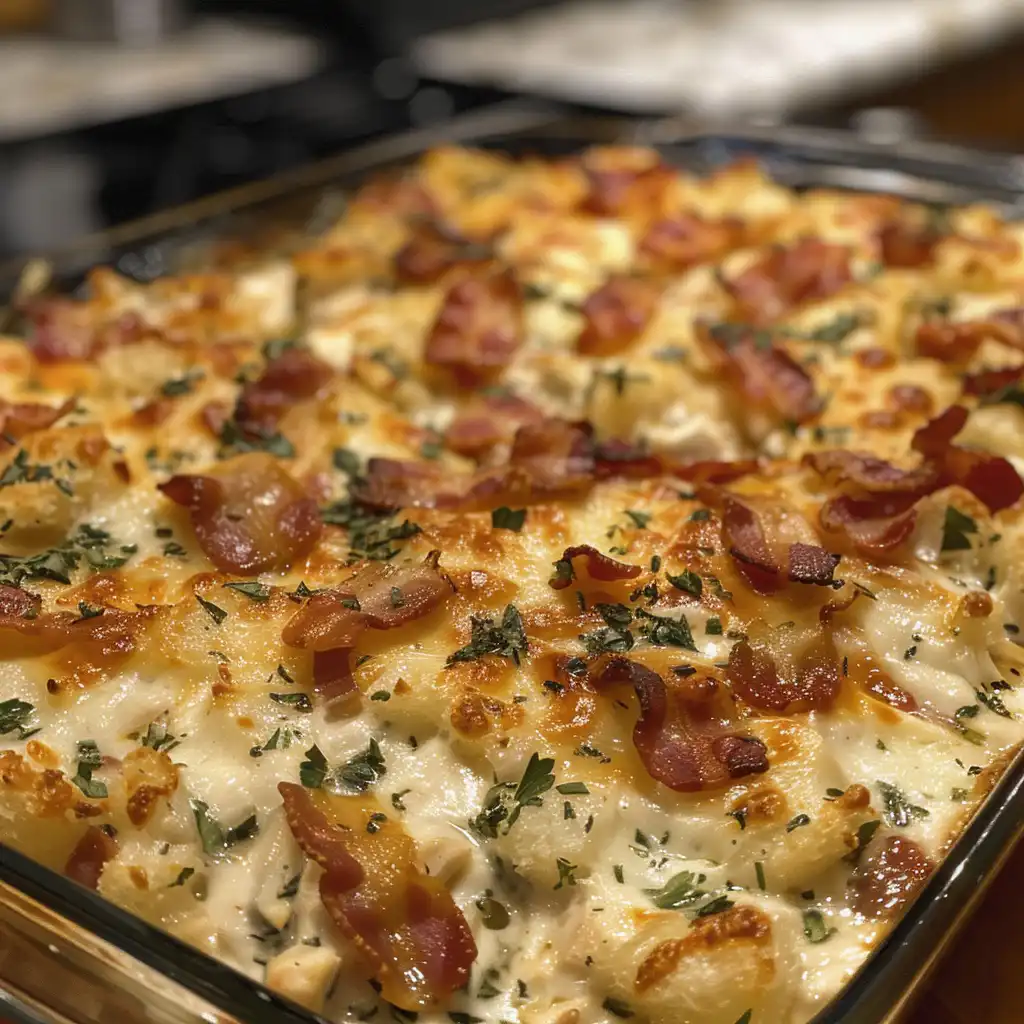 Keto Chicken Ranch Casserole 1 Keto Chicken Ranch Casserole