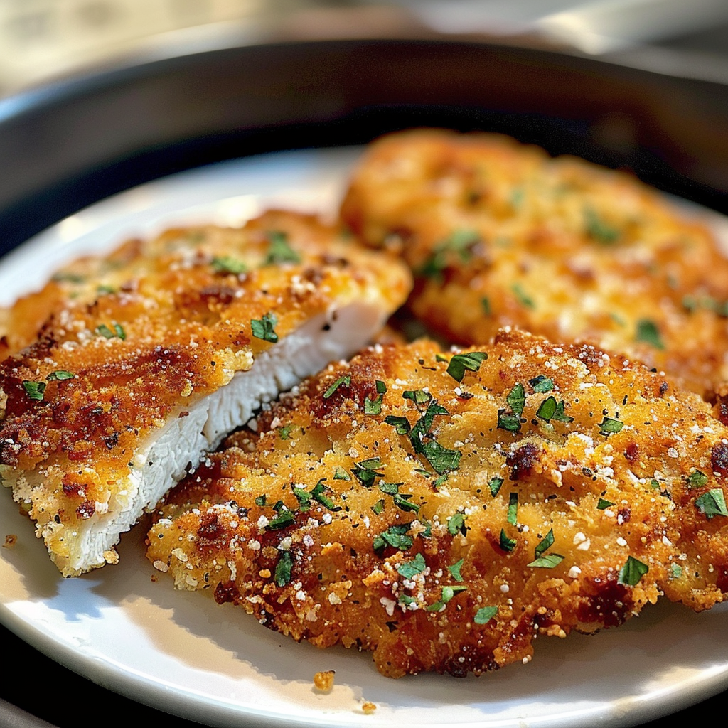 Crispy Air Fryer Parmesan Crusted Chicken Recipe