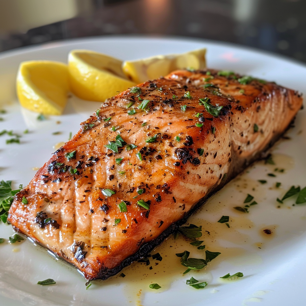 Air Fryer Salmon Recipe with Crispy Breadcrumbs