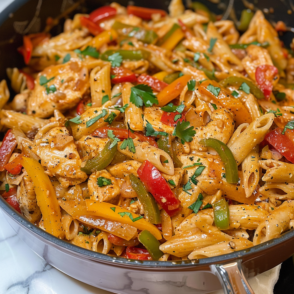 One Pot Chicken Fajita Pasta: Quick Flavorful Dinner