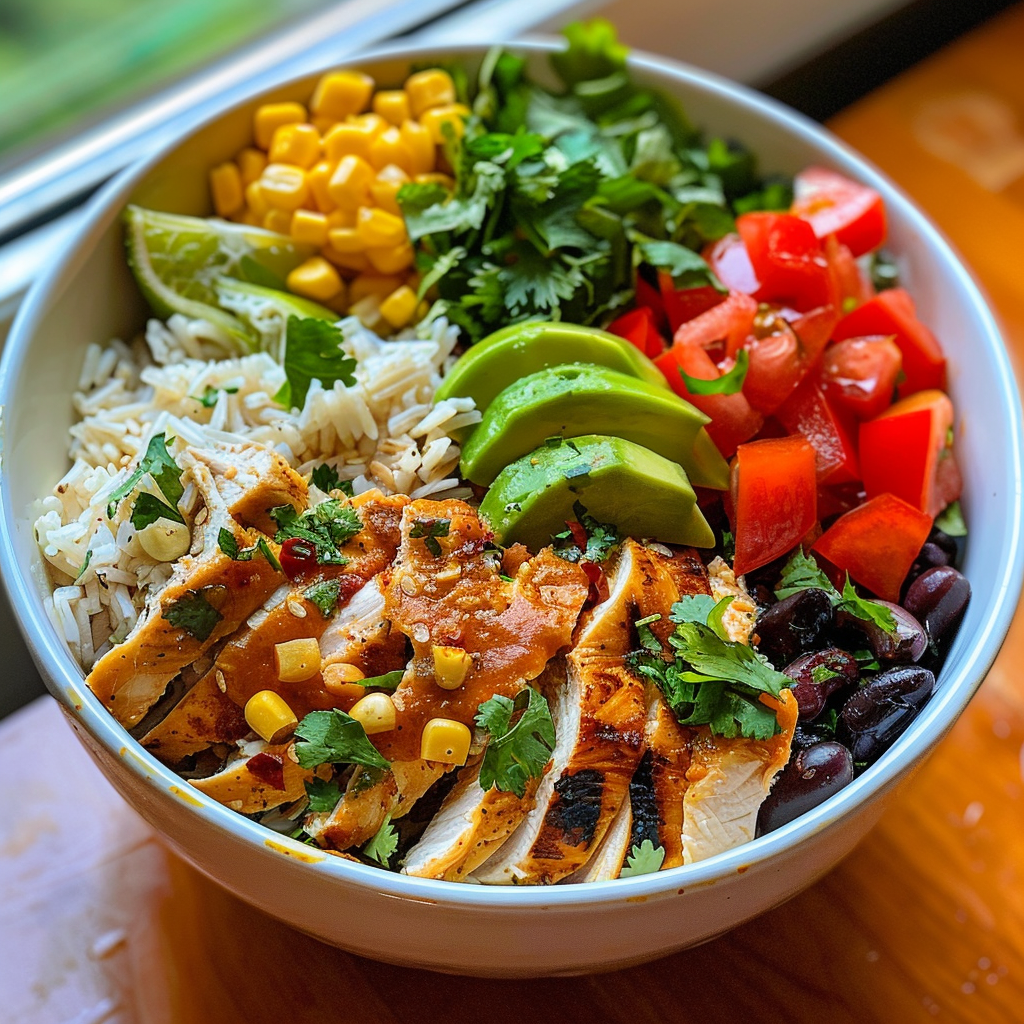 Healthy Chicken Burrito Bowl Recipe