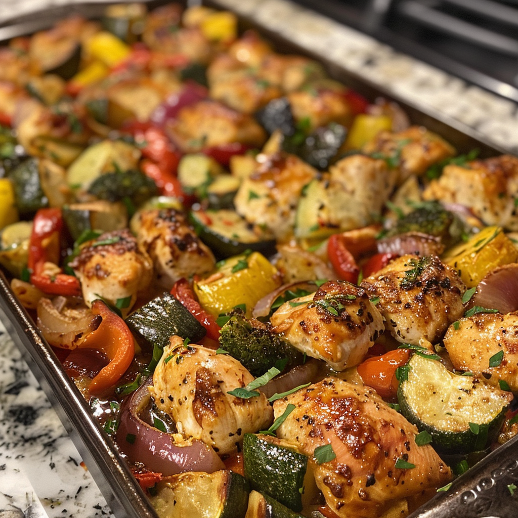 One Pan Chicken Veggie Bake: Quick and Flavorful Dinner