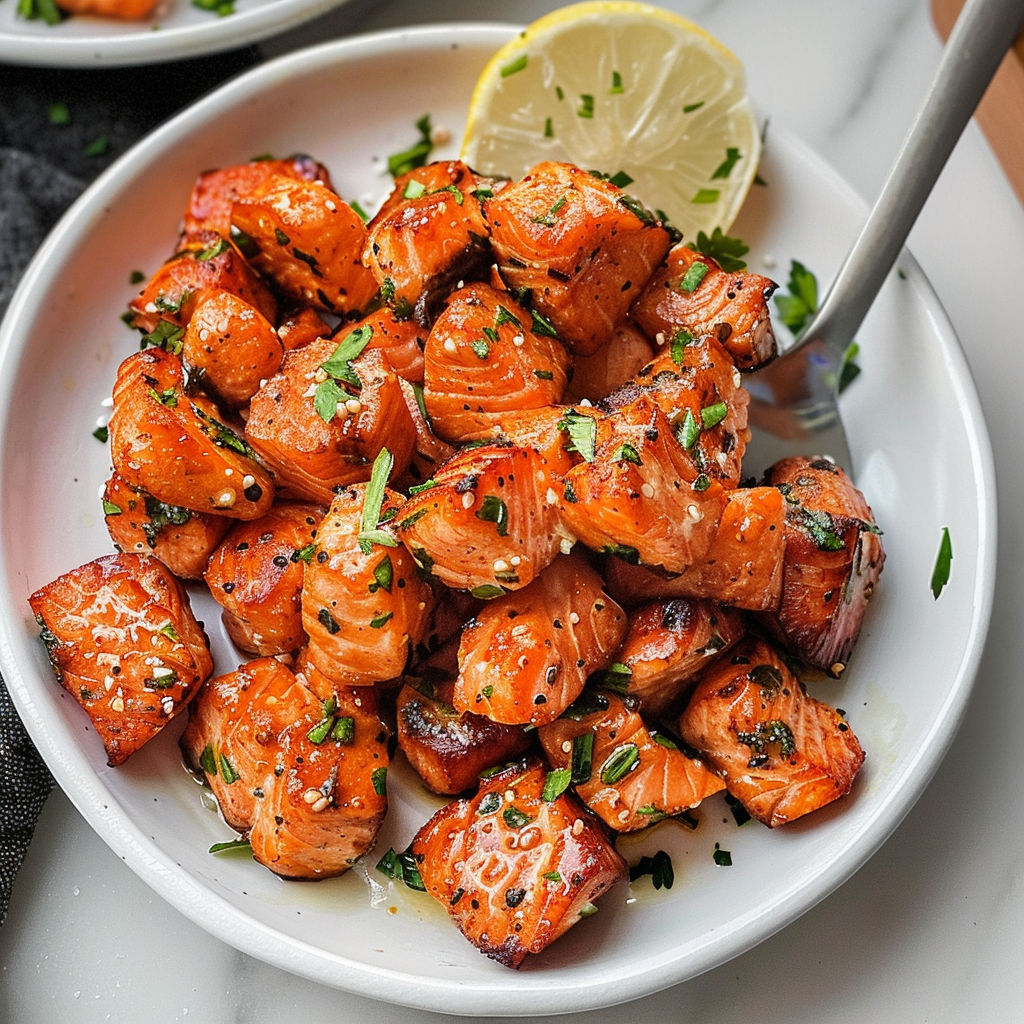 Crispy Baked Salmon Bites with Dill