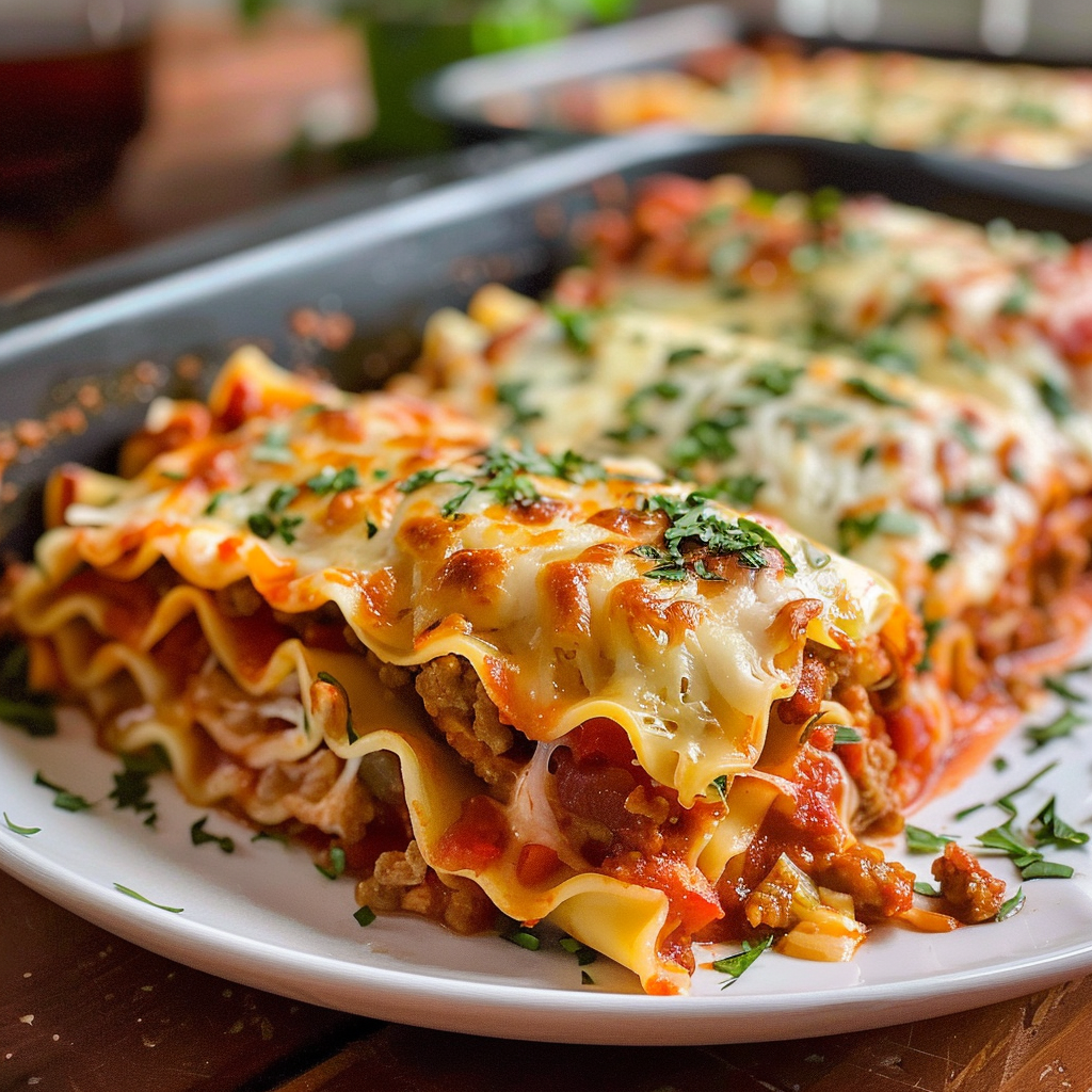Easy Lasagna Roll Ups with Turkey and Spinach