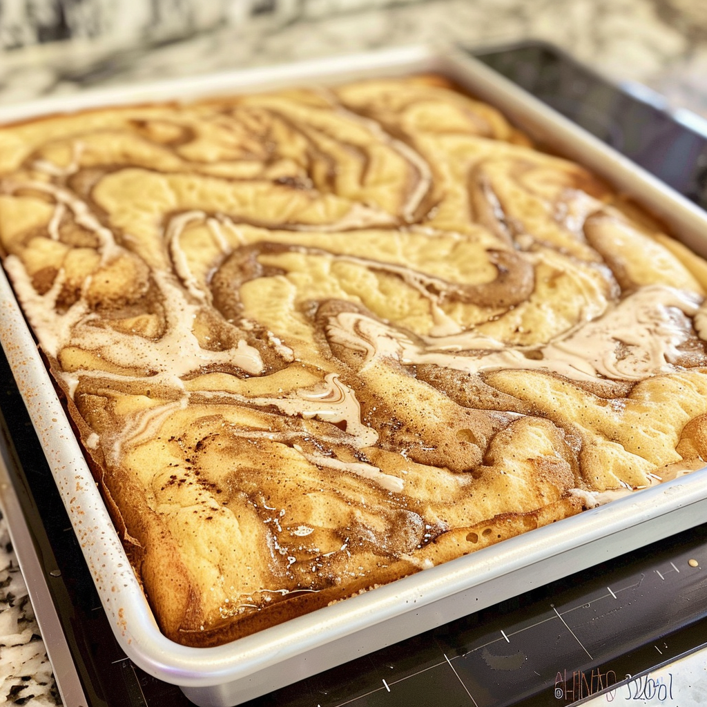 Cinnamon Swirl Sheet Pan Pancakes