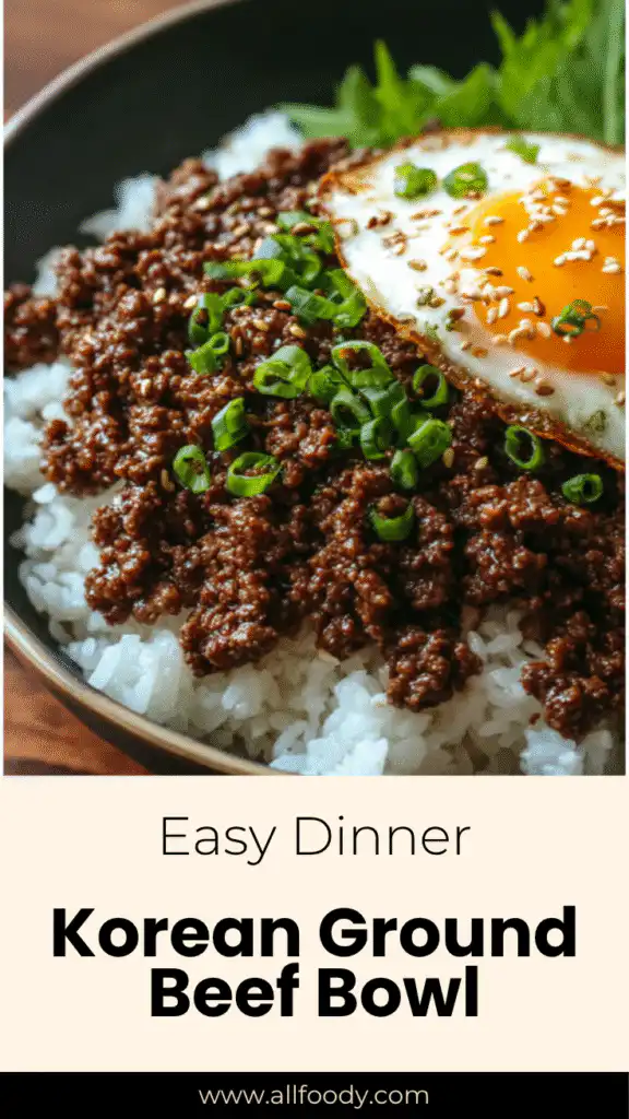 Korean ground beef bowl with rice