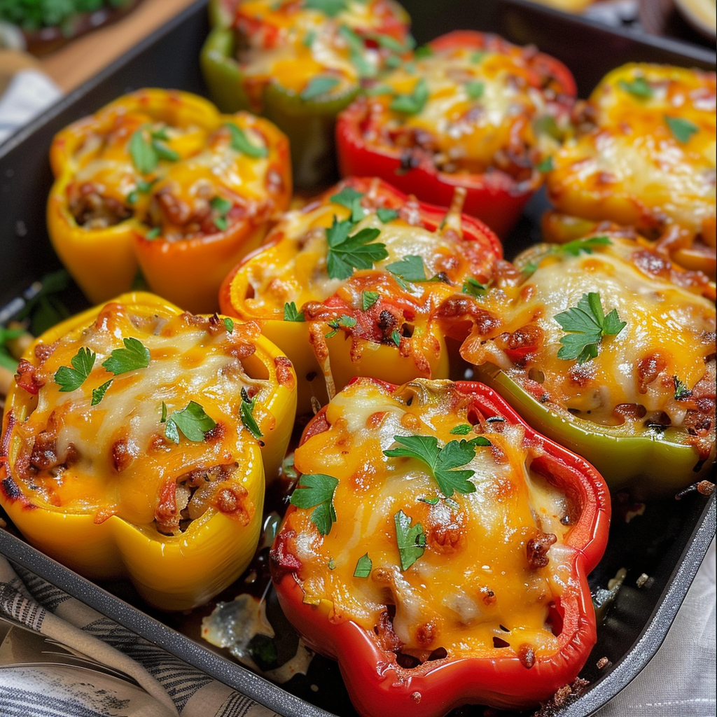 Vegan Stuffed Bell Peppers with Quinoa and Lentils