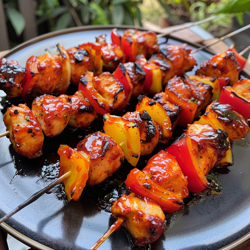BBQ Chicken Skewers Easy Cookout Recipe