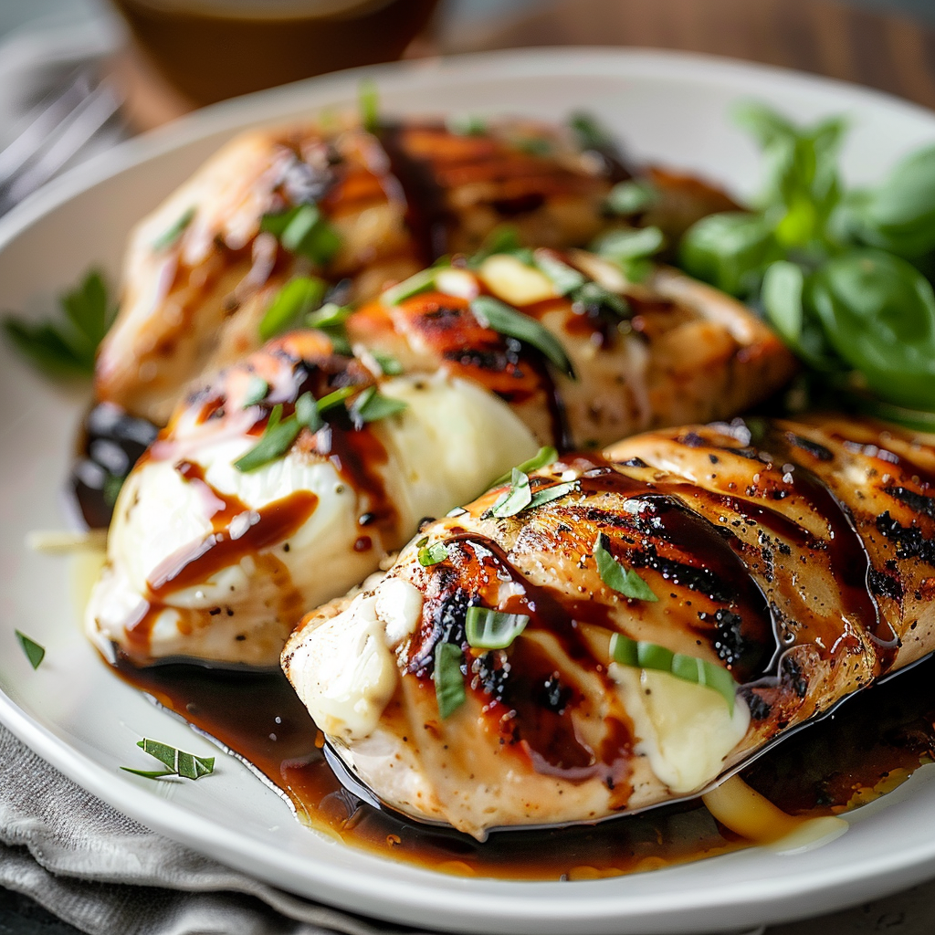 Balsamic Baked Chicken Breast with Mozzarella