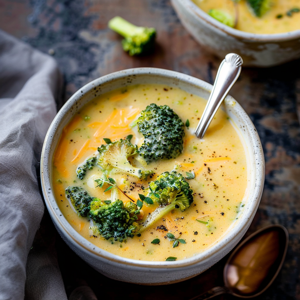 Creamy Cheddar Broccoli Soup (Panera Copycat)