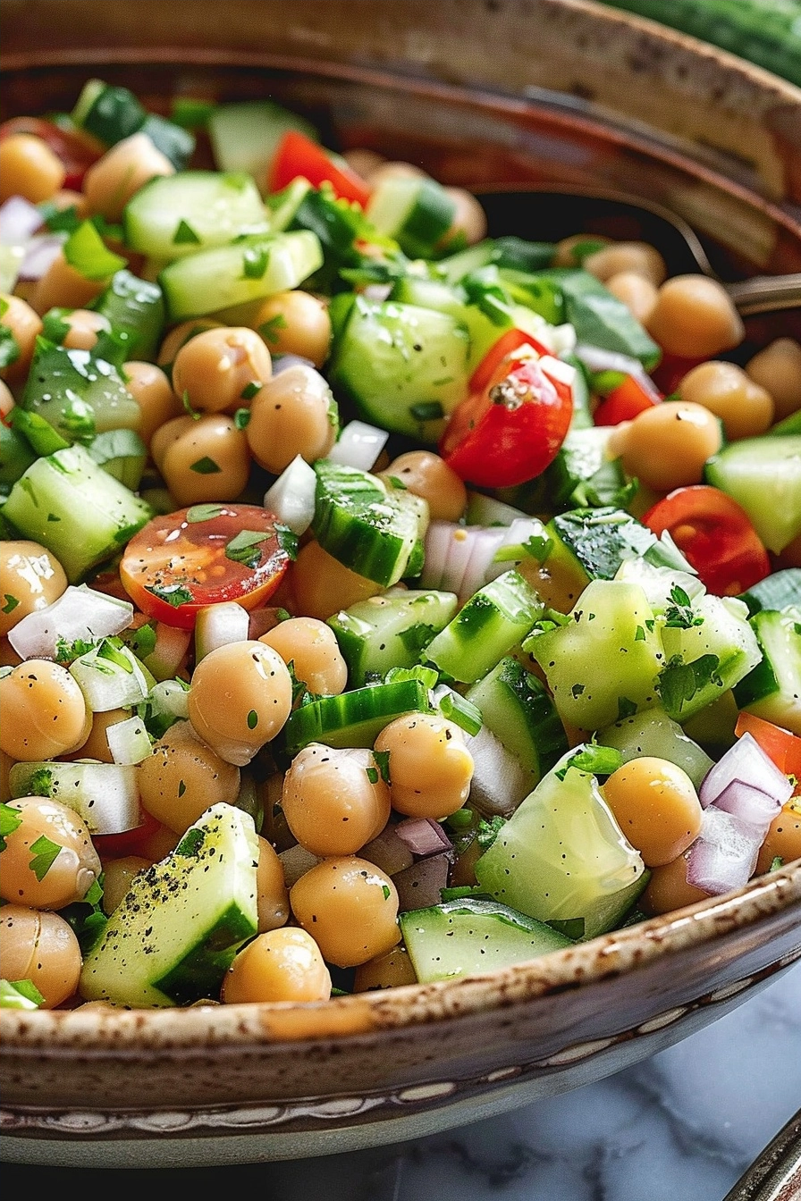 Healthy Chickpea Cucumber Salad Recipe 2 image 1778926214931
