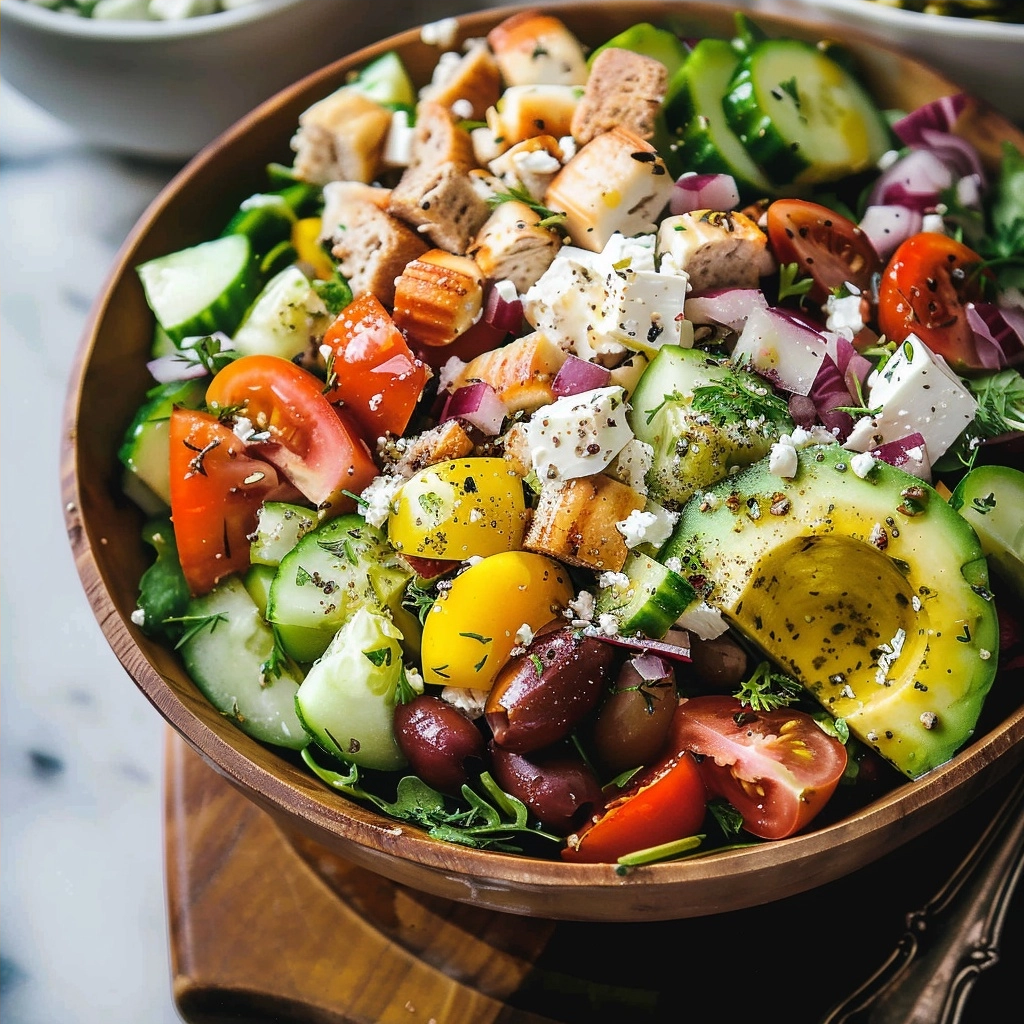 Greek Cobb Salad: A Mediterranean Twist 3 Greek Cobb Salad: A Mediterranean Twist