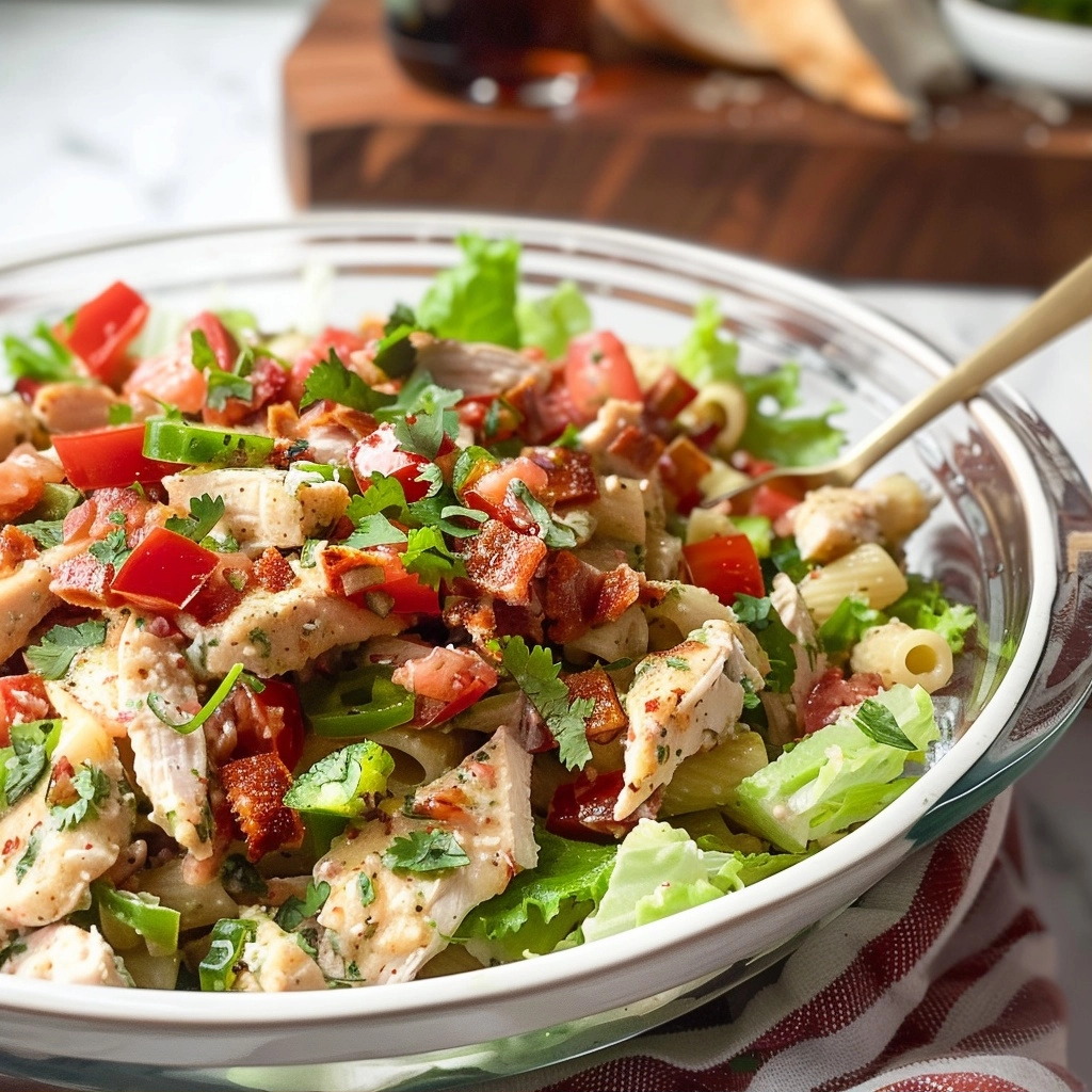 BLT Chicken Pasta Salad Perfection
