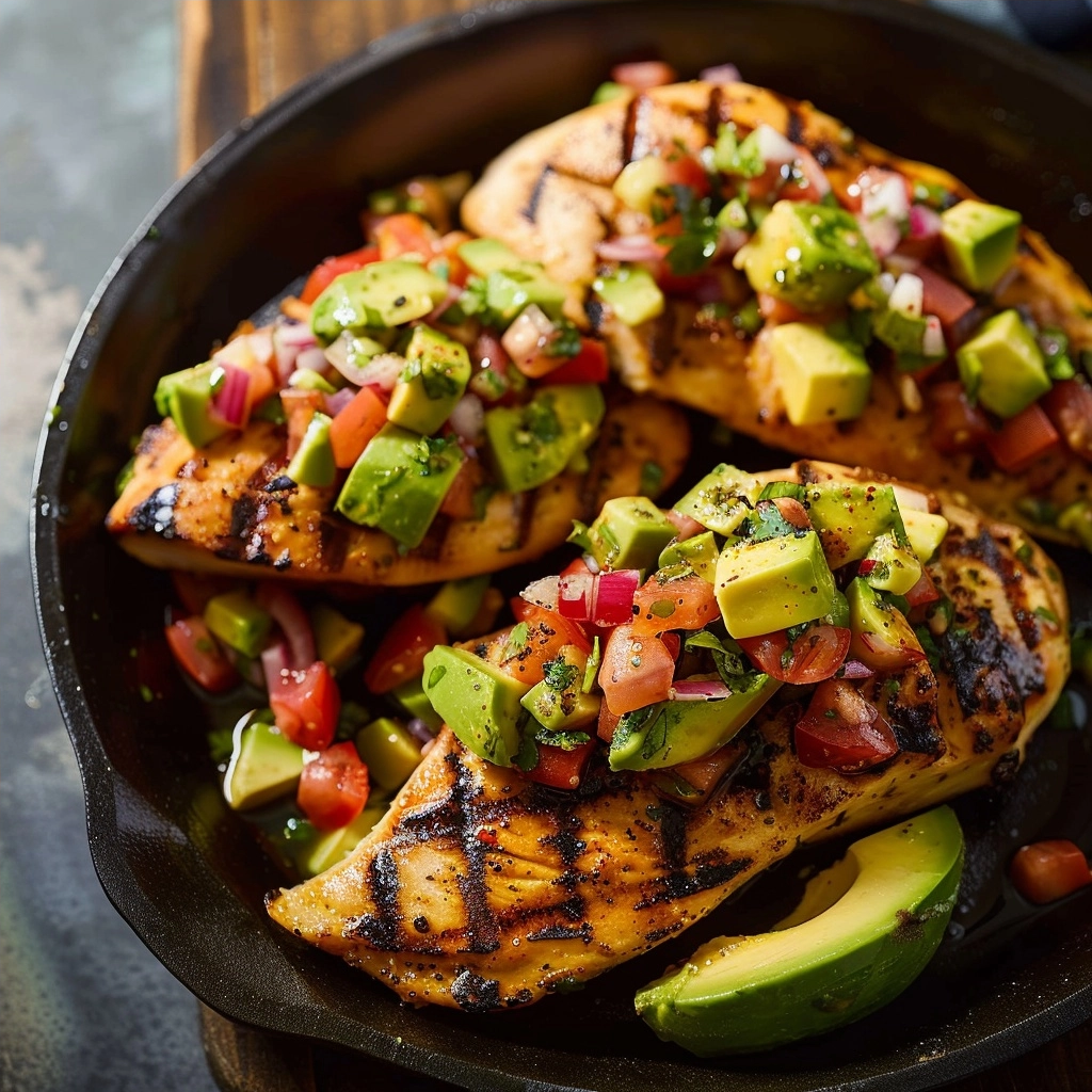 Grilled Chicken Avocado Salsa