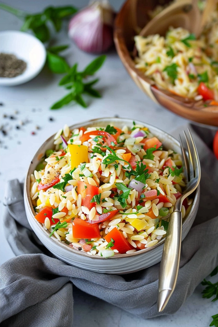 Orzo Salad Recipe: Refreshing Mediterranean Delight 2 image 1779042331146