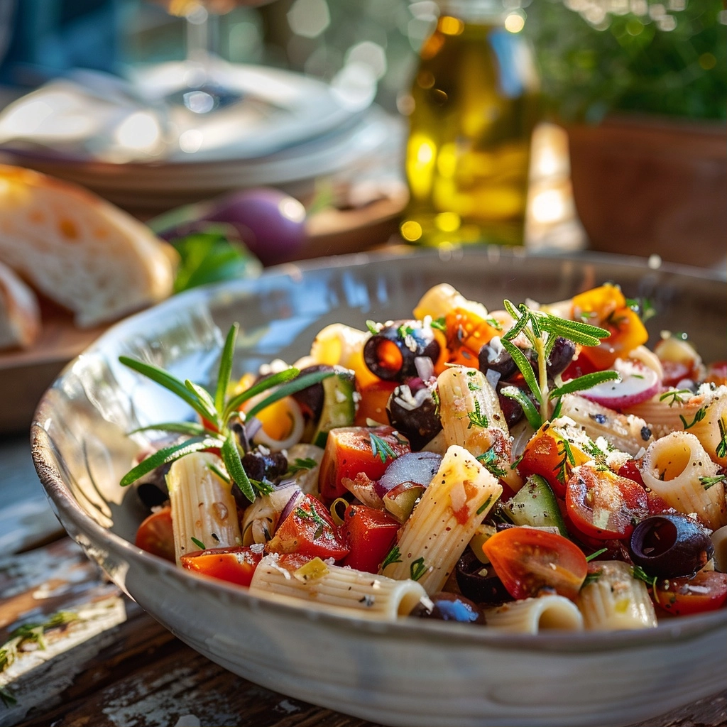 Mediterranean Pasta Salad: A Refreshing Meal 3 Mediterranean Pasta Salad: A Refreshing Meal