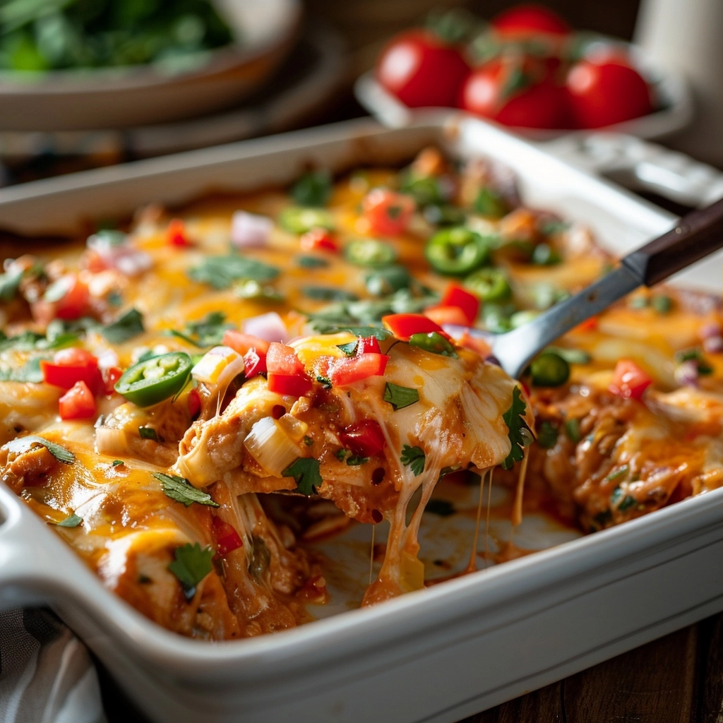 Easy Chicken Burrito Casserole