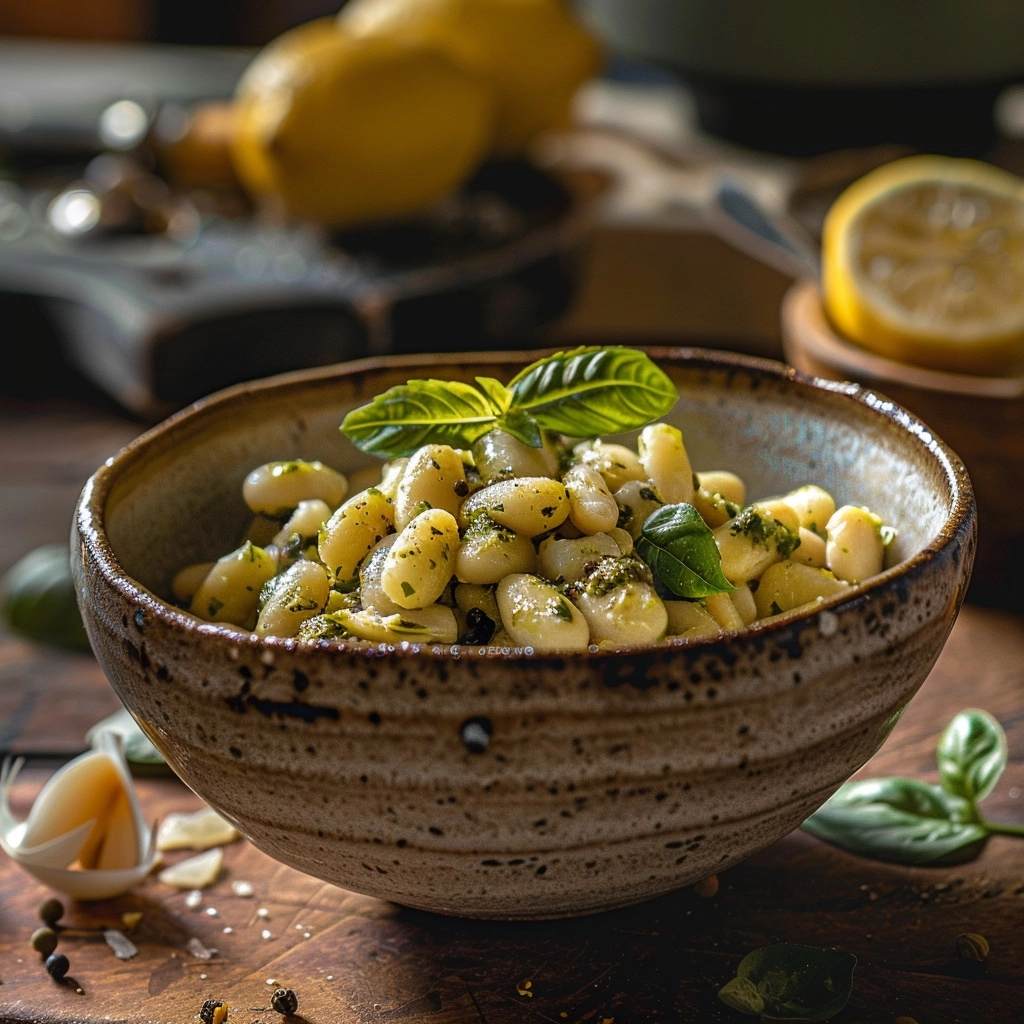 Lemon Pesto White Bean Salad 3 Lemon Pesto White Bean Salad