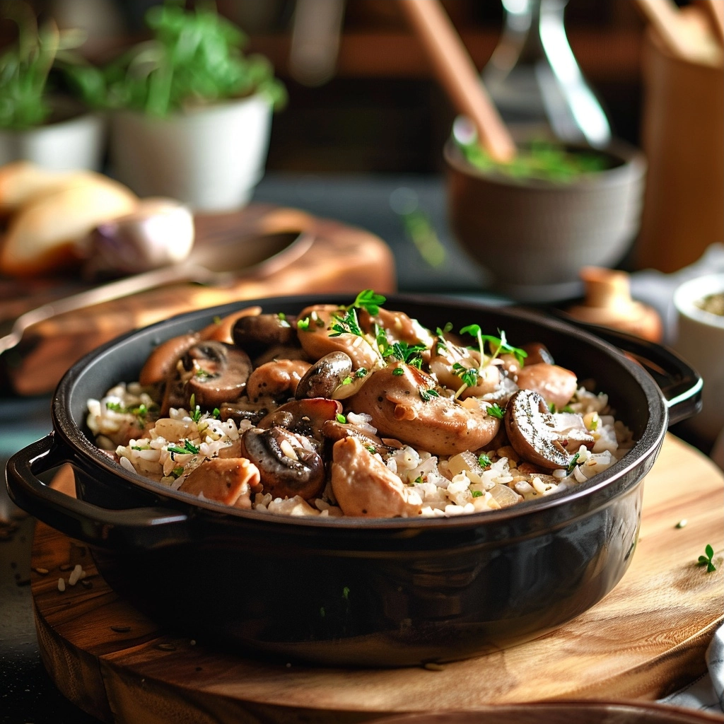 One Pot Mushroom Chicken and Rice 3 One Pot Mushroom Chicken and Rice