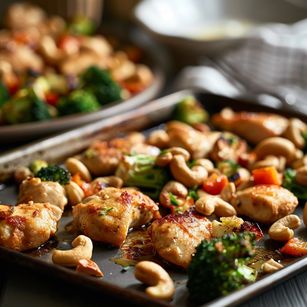Easy Sheet Pan Cashew Chicken Recipe 3 Easy Sheet Pan Cashew Chicken Recipe