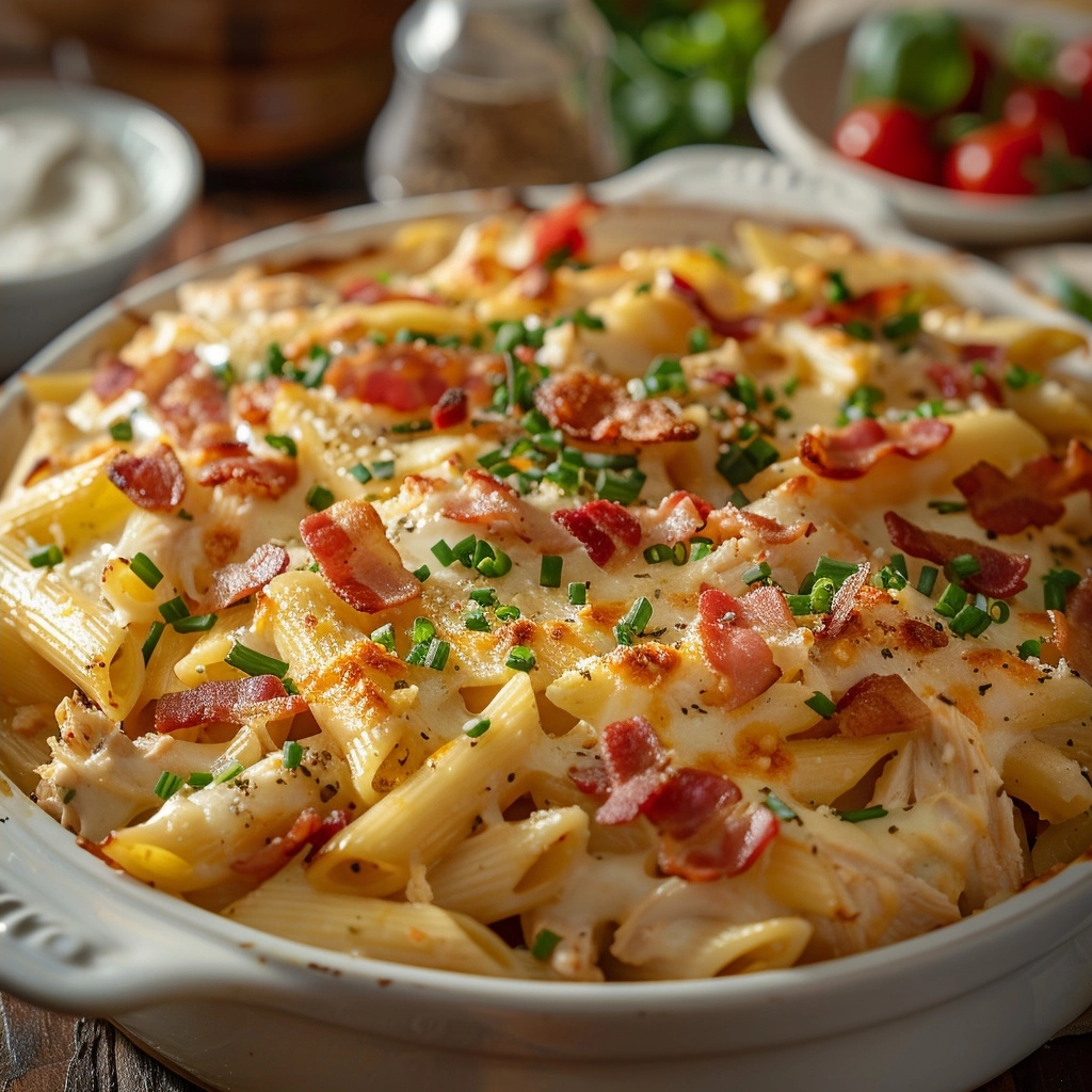 Chicken Bacon Ranch Baked Penne 3 Chicken Bacon Ranch Baked Penne