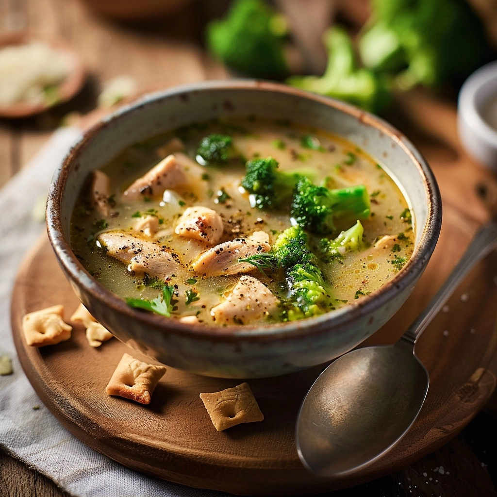 Easy Healthy Chicken Broccoli Soup Recipe