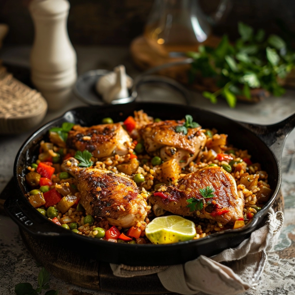 One Pan Spanish Chicken and Rice