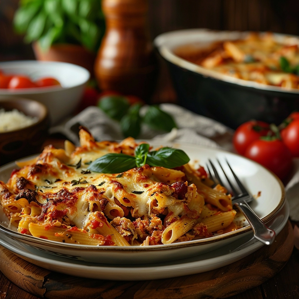 Chicken Parmesan Baked Pasta Recipe