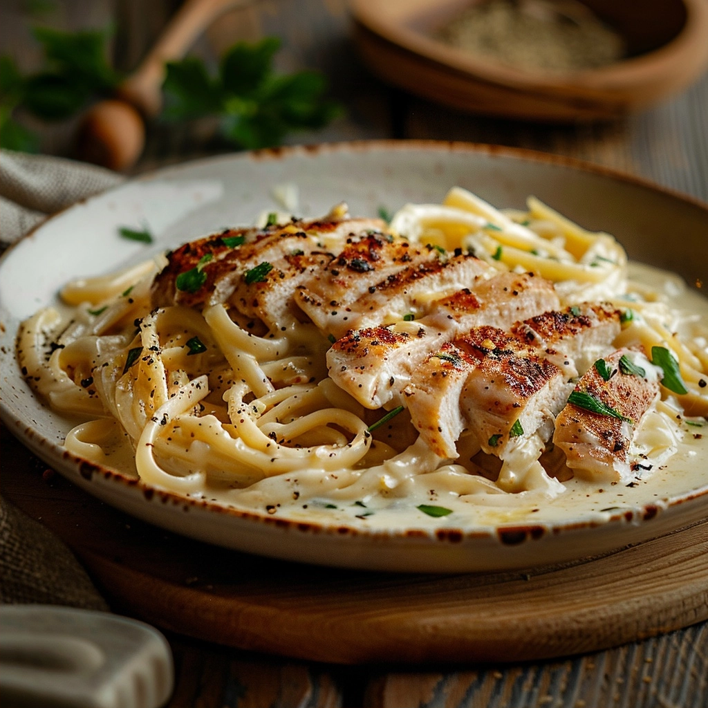 High Protein Meal: Honey Butter Chicken Alfredo