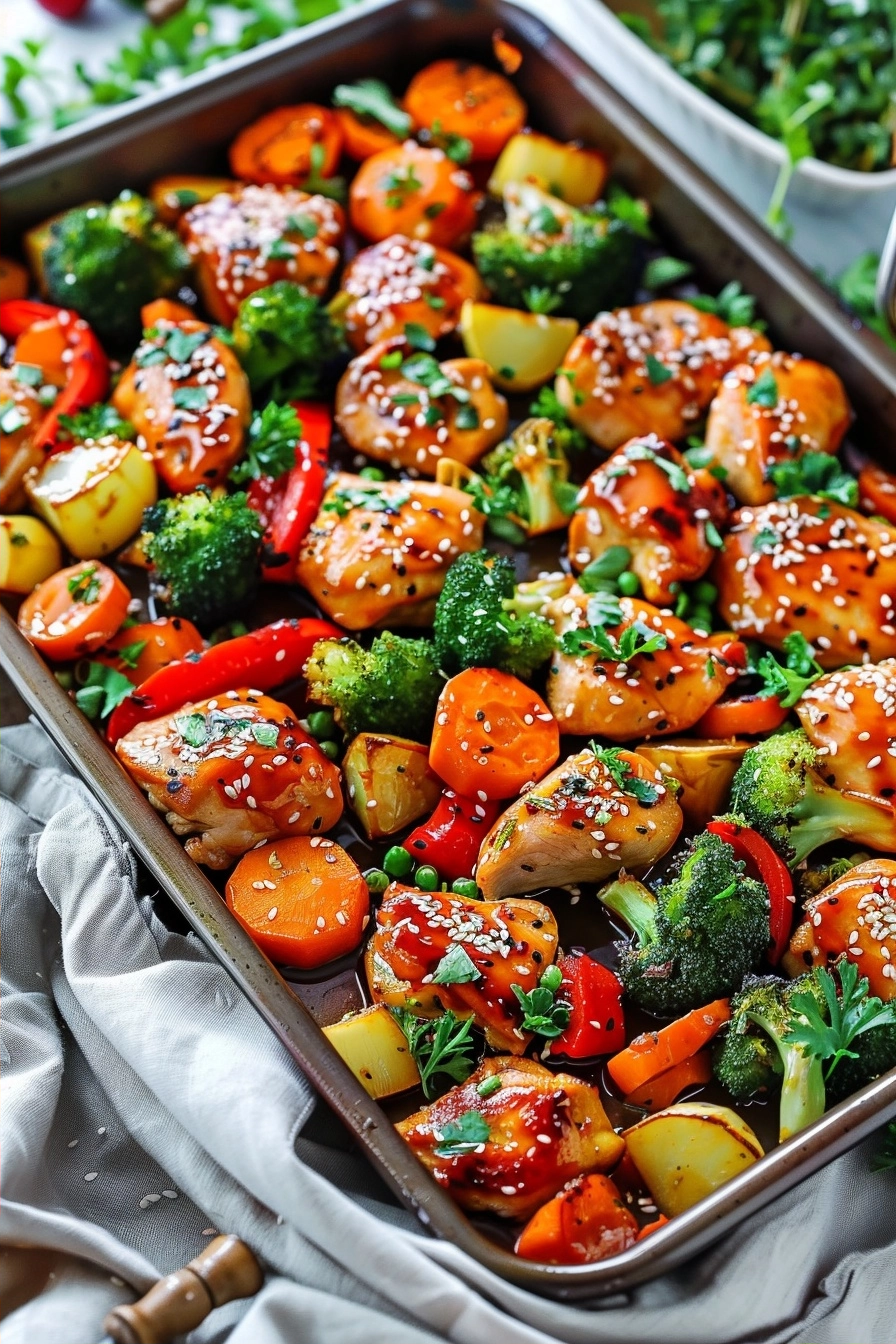 Sheet Pan Sesame Chicken and Veggies 2 image 1781029760388