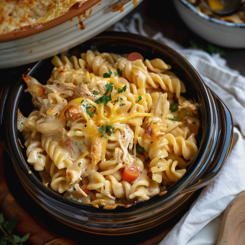Crock Pot Chicken Pot Pie Pasta: Easy Comfort Food