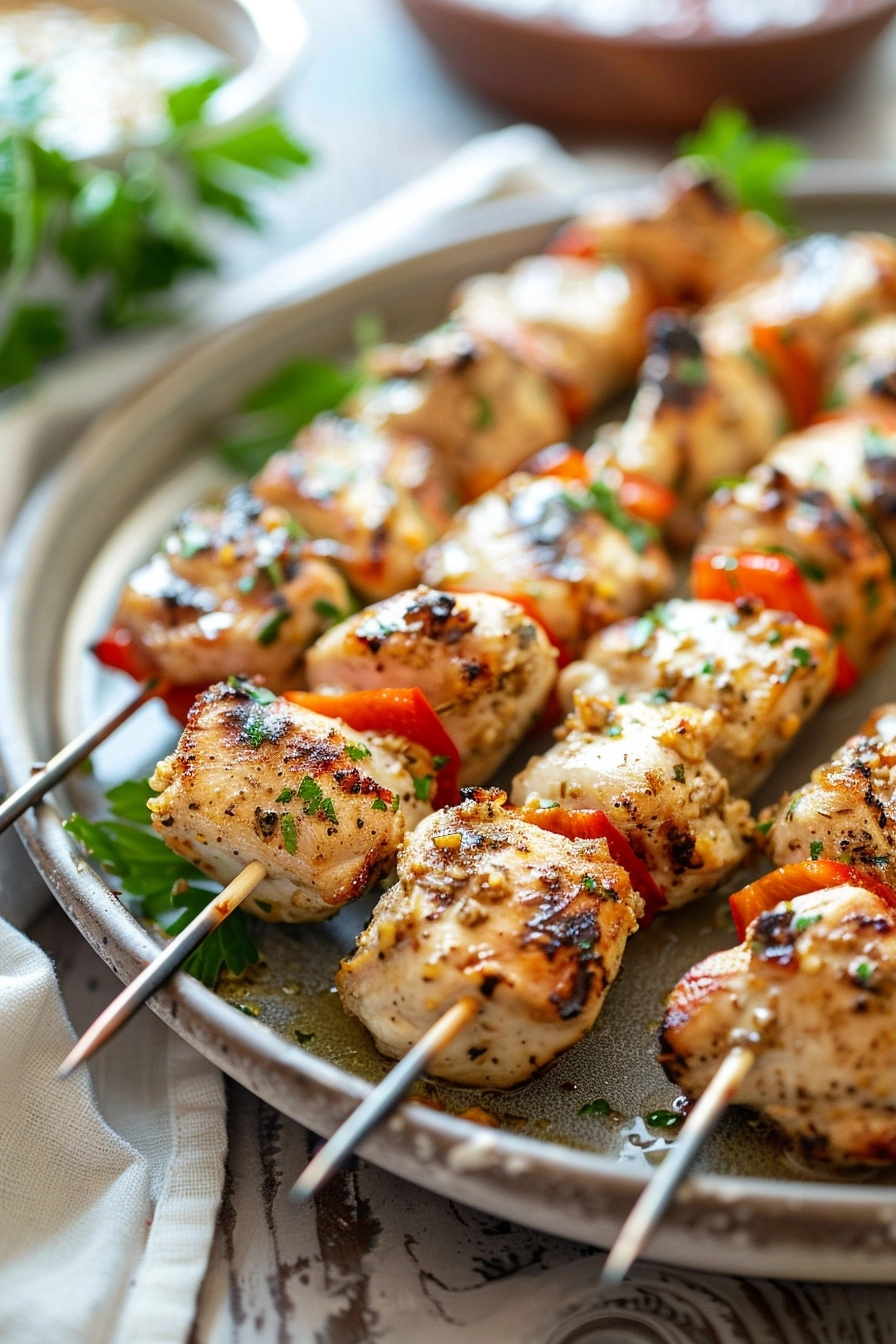 Air Fryer Garlic Parmesan Chicken Skewers 2 image 1781221552889