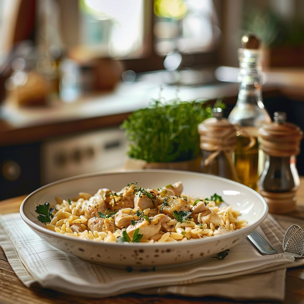 High Protein Chicken Orzo