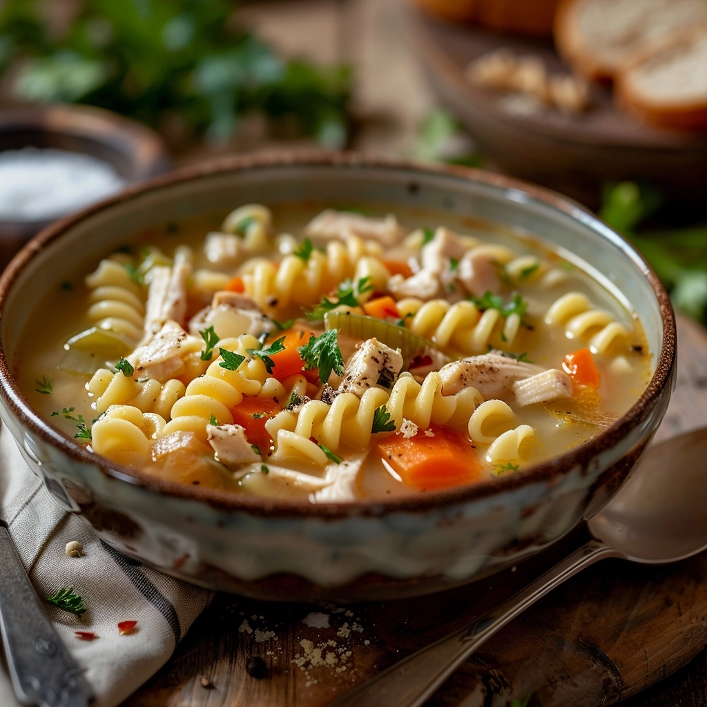 Creamy Chicken Pasta Soup Recipe