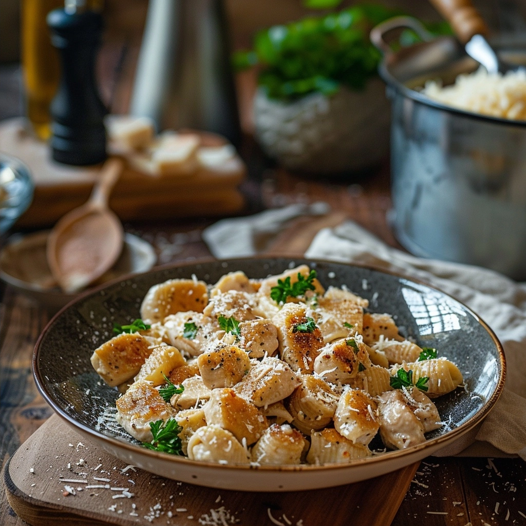 Garlic Parmesan Chicken Pasta Perfection