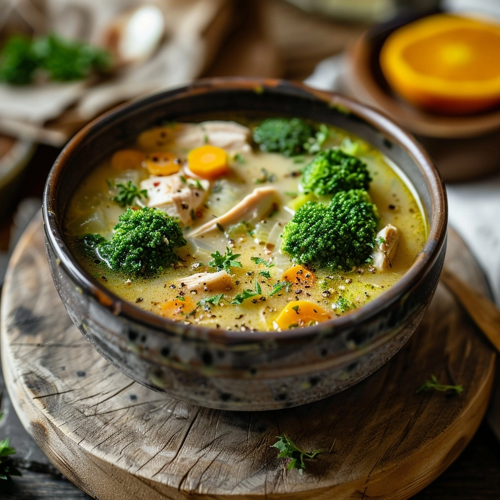 Easy Healthy Chicken Broccoli Soup Recipe