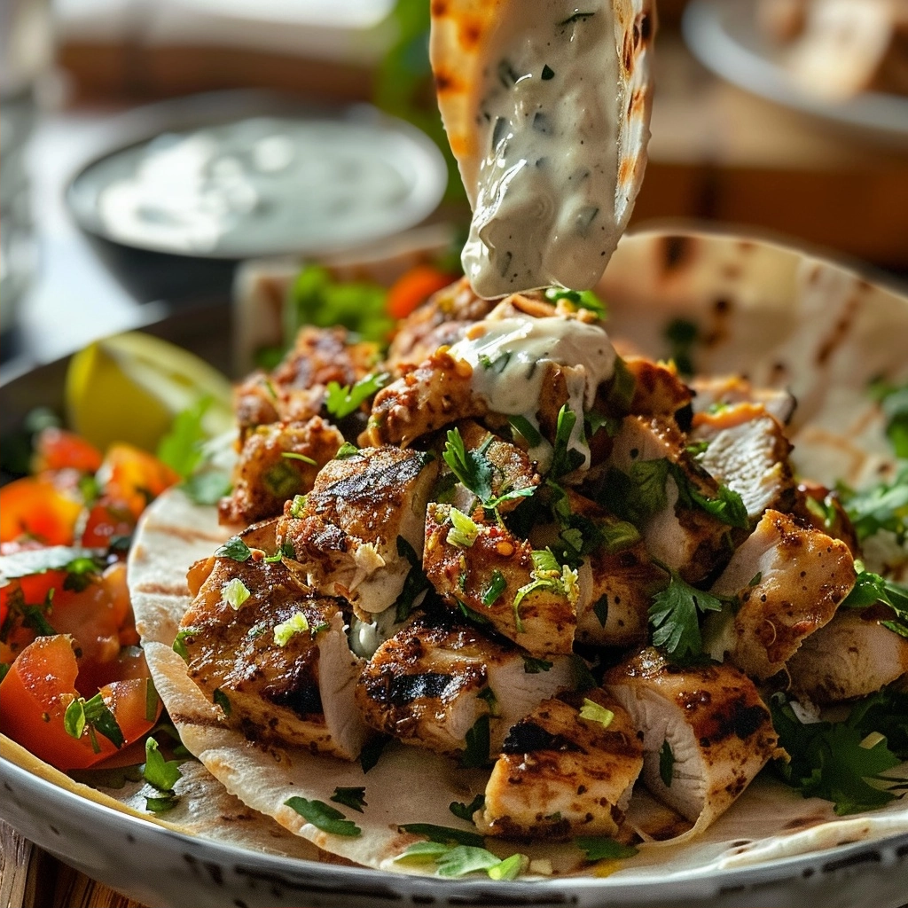 Chicken Shawarma with Garlic Sauce Recipe