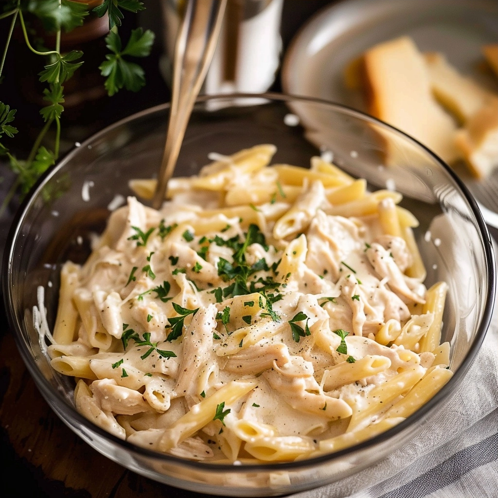 BEST Crockpot Chicken Alfredo Recipe
